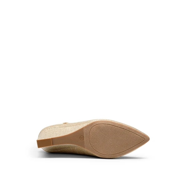 Mary Jane Strap Wedge Pumps GOLD GLITTER - Image 5