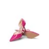 Pearl Straps Pointed Toe Stiletto Heel Pumps HOT PINK