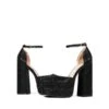 Rhinestone Square Toe Platform Pumps BLACK-RHINESTONE