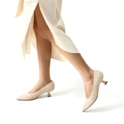 Comfy Low Heel Pumps APRICOT