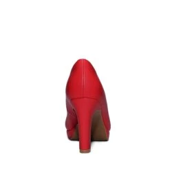 Platform Comfortable Mid Heel Pumps RED-PU