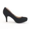 Classic Closed Toe 3 Inch Heels Pumps BLACK NUBUCK