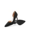 Pointed Toe Stiletto D'Orsay Pumps BLACK-SUEDE
