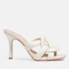 Coach Women's Kellie Leather Heeled Sandals - Chalk