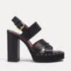 Coach Women's Callie Leather Heeled Platform Sandals
