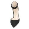 Women's Closed Toe Ankle Strap Heels BLACK SUEDE