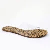 Single Band Clear Sandals Slides-Cheetah Leopard Print Sole