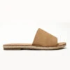 Single Band Espadrille Sole Flat Sandals-Brown
