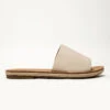 Single Band Espadrille Sole Flat Sandals-Taupe