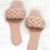 Braided Woven Sandals Slides-Blush
